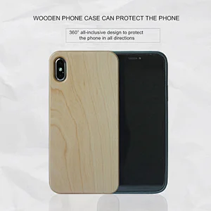 Custodia protettiva in legno di bambù con logo personalizzato popolare custodia per cellulare in legno commercio estero