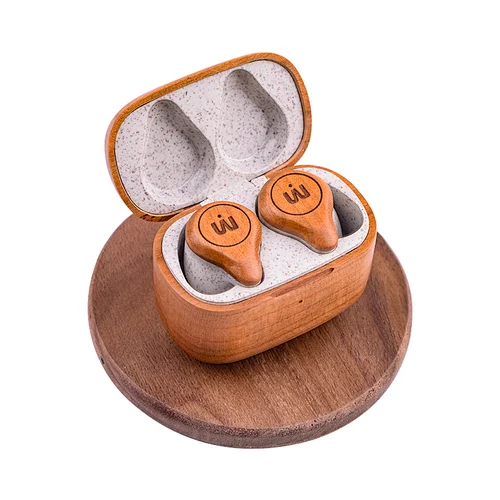 Auriculares de madera Woodpods II Mini tws con dientes de bule