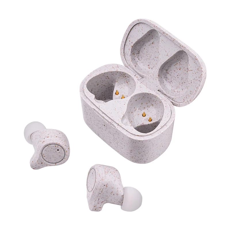 T02 TWS Earbuds-wheat straw plastic