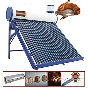 Calentador de agua solar precalentado con bobina de cobre