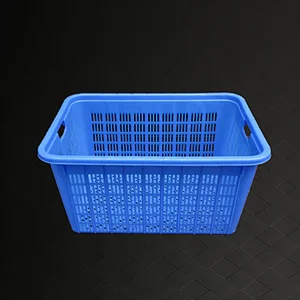 Plastic vegetable storage basket with iron handle