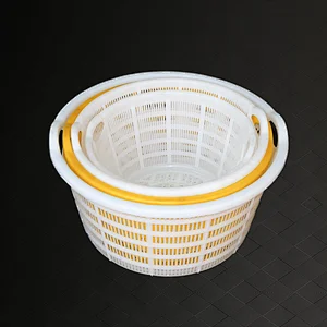 Round plastic storage lugs basket