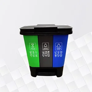 3 compartment sorting recycling bins