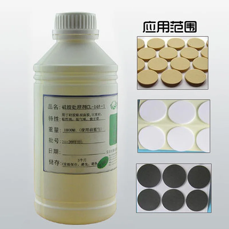 Adhesion promoter for silicone rubber substrates with 3M tapes