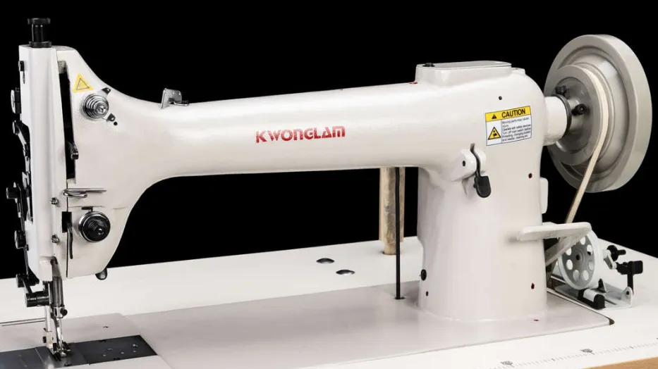 Long Arm Extremely Thick Material With Upper And Lower Feed Walking Foot Lockstitch Sewing