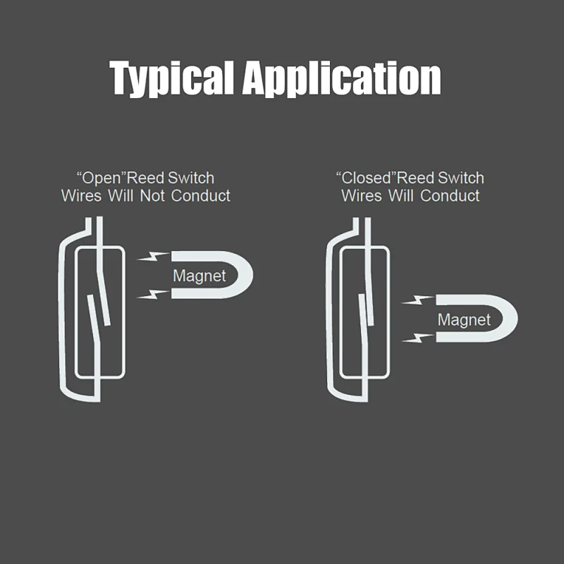 Beelee 10mm reed switches 1A normally open magnetic glass for home appliances