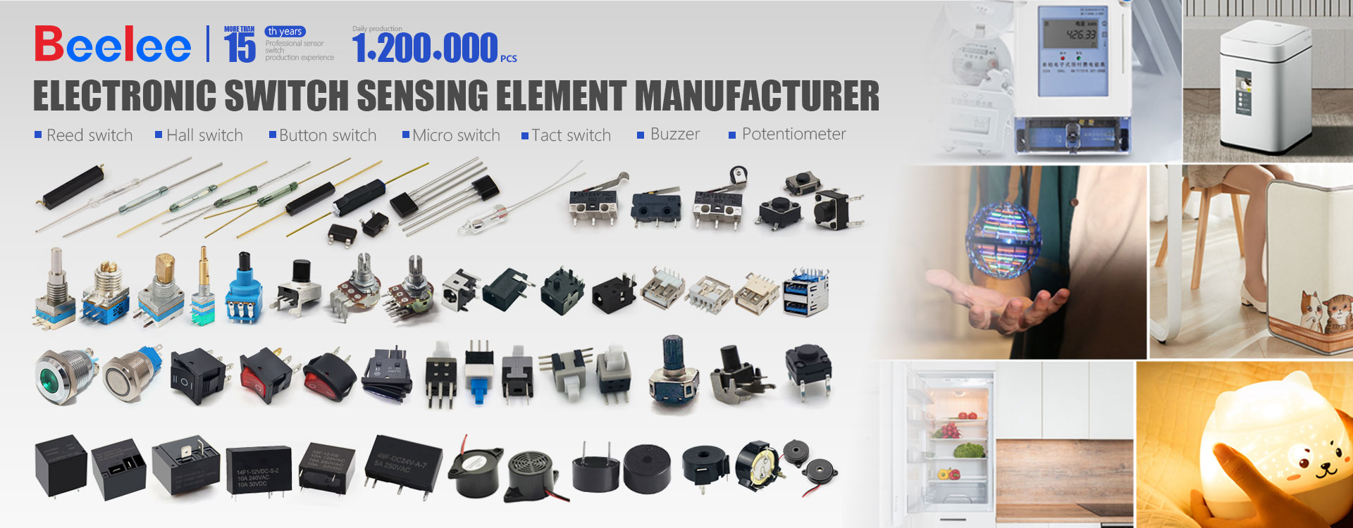 Beelee,Vibration sensor,tilt sensor,hall sensor,reed switch,Temperature sensor,Proximity Switch,liquid level switch,Photoelectric tilt switch,Vibration switch,shock sensor,Buzzer,Potentiometer,Button switch,Micro swithc,Tact switch