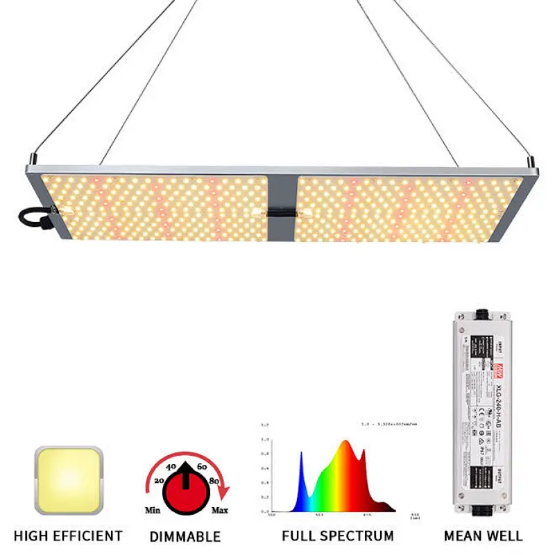 Dimmable PCB board LED grow Light Waterproof 240W BridgeLux LED