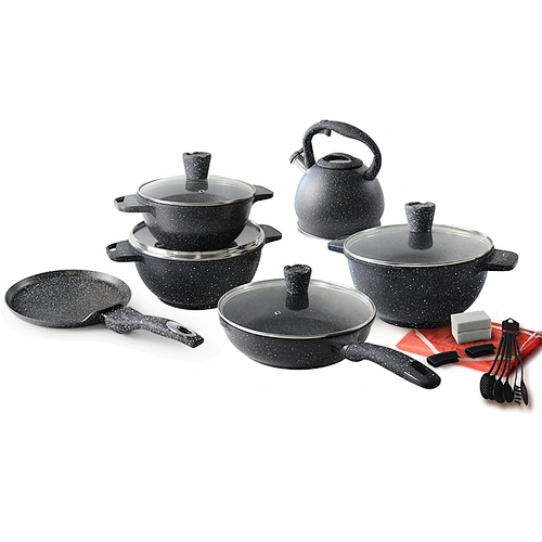 15-piece Gray Granite Stone Complete Cookware Bakeware set With Durable  Mineral from China Manufacturer - OSFE INDUSTRIAL CO., LTD