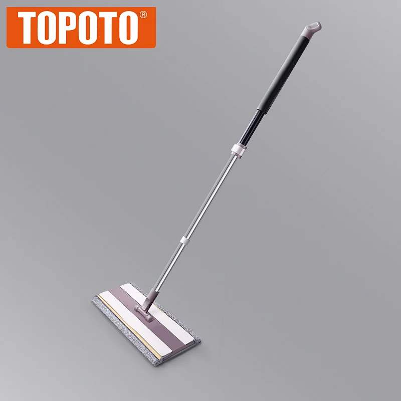 TOPOTO House Cleaning Telescopic Super Large Microfiber Flat Mop, Flat Mop