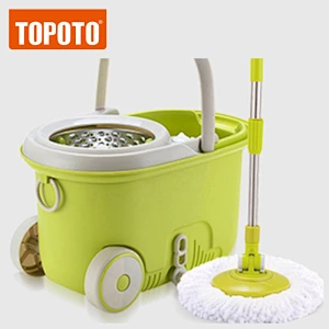 TOPOTO As Seen On TV China Microfiber Cute Walkable House Cleaning Magic Mop 360 Spin Mop And Bucket