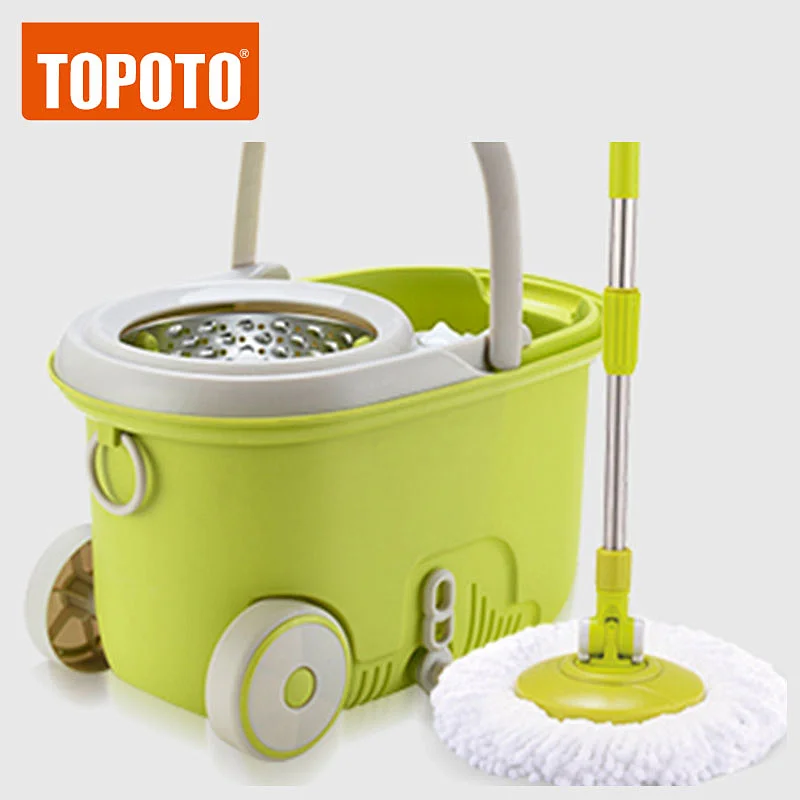 TOPOTO As Seen On TV China Microfiber Cute Walkable House Cleaning Magic Mop 360 Spin Mop And Bucket