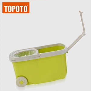 TOPOTO Made in China Professional Walkable Floor Cleaner Spin Mop with telescopic handle