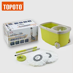 TOPOTO Made in China Professional Walkable Floor Cleaner Spin Mop with telescopic handle