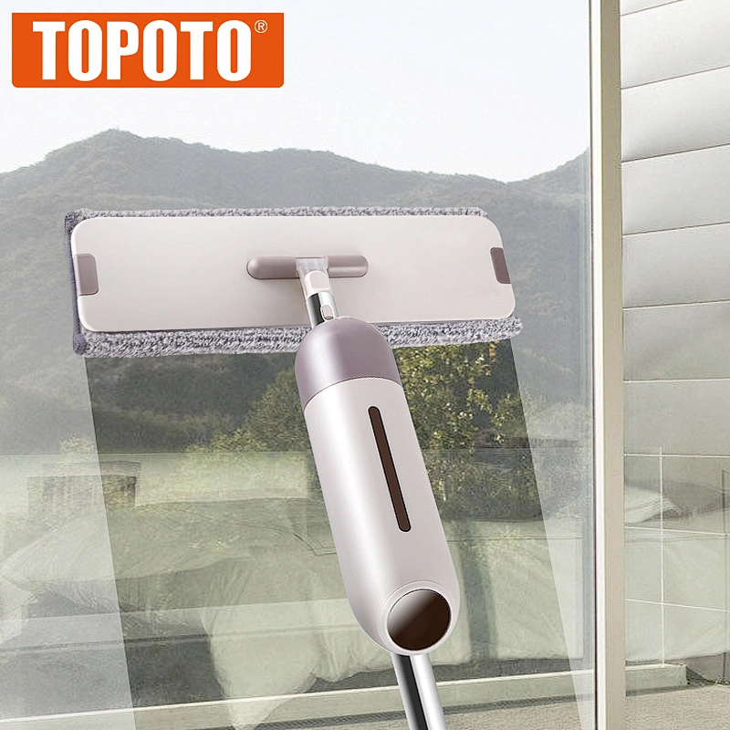 TOPOTO Microfiber Floor Cleaning Portable Water Spray Mop