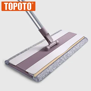 TOPOTO House Cleaning Telescopic Super Large Microfiber Flat Mop, Flat Mop