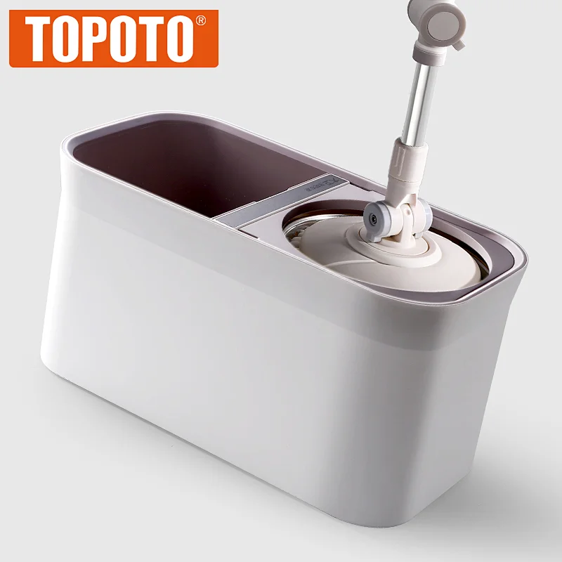 TOPOTO New Design Green Mop Microfiber Floor Mop, Spin Cleaning Mop