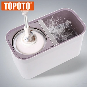 TOPOTO New Design Green Mop Microfiber Floor Mop, Spin Cleaning Mop