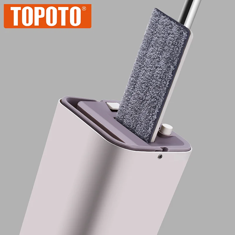 TOPOTO TV Shopping Bucket Microfiber Floor Lazy Flat Mop