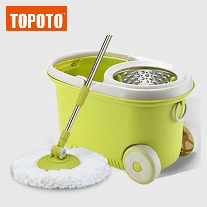 TOPOTO As Seen On TV China Microfiber Cute Walkable House Cleaning Magic Mop 360 Spin Mop And Bucket