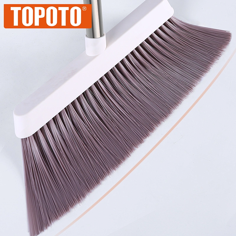 TOPOTO Household Cleaning Windproof Plastic Material Long Handle Broom and Dustpan Set