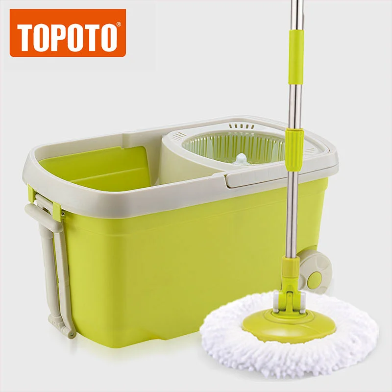 TOPOTO Made in China Professional Walkable Floor Cleaner Spin Mop with telescopic handle
