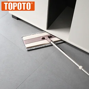 TOPOTO House Cleaning Telescopic Super Large Microfiber Flat Mop, Flat Mop