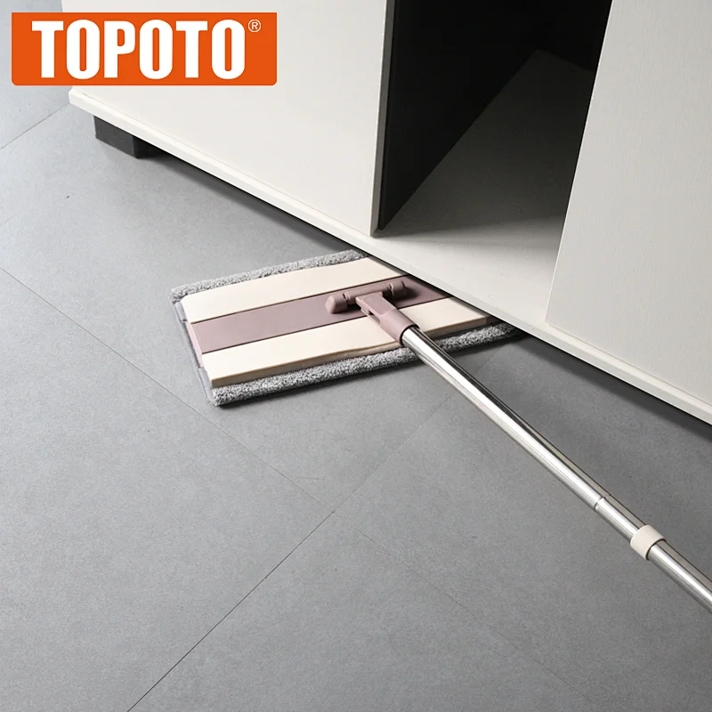 TOPOTO House Cleaning Telescopic Super Large Microfiber Flat Mop, Flat Mop
