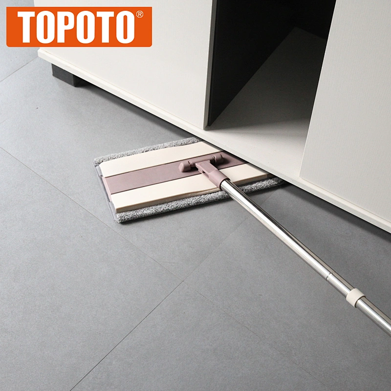 TOPOTO House Cleaning Telescopic Super Large Microfiber Flat Mop, Flat Mop