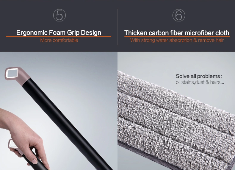 Thicken carbon fiber microfiber cloth mop