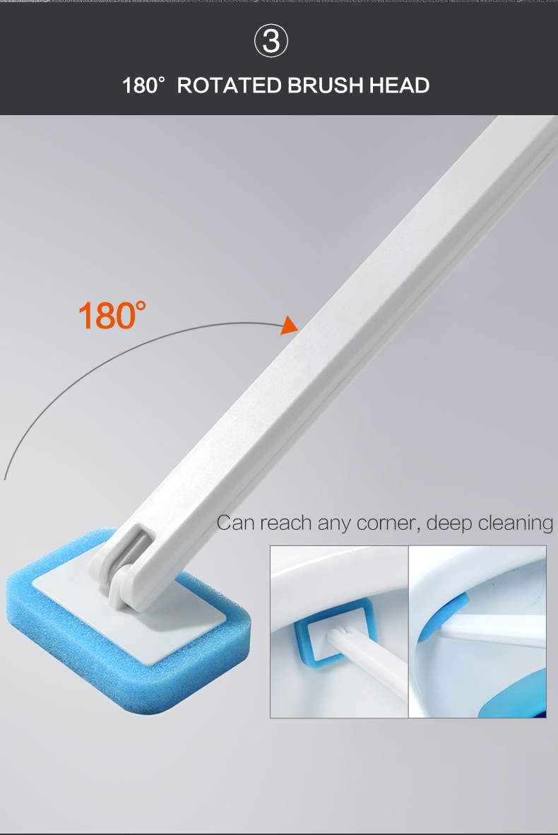 180° Rtotad toilet brush head