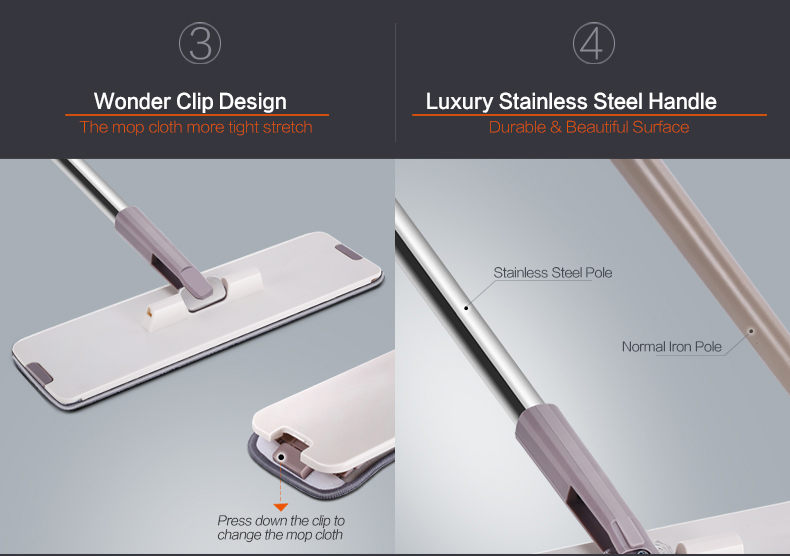Luxury Stainless Steel Handle Mop