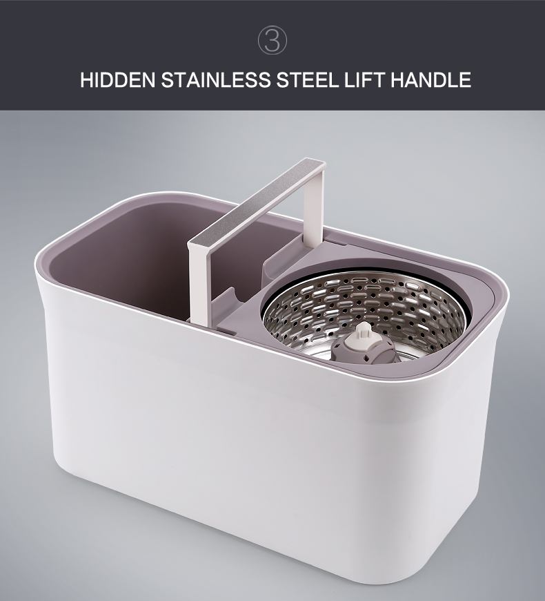 hidden stainless steellift handle mop