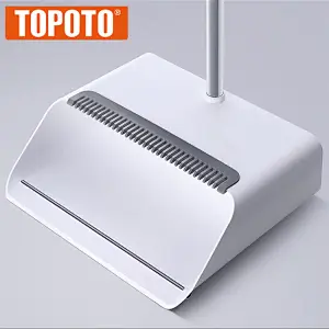 TOPOTO Wholesale Standing Broom And Dustpan Set Dust Pan Cleaning Brush Broom And Dustpan Set With Handle And Dustpan Set