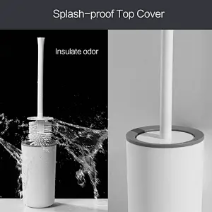 TOPOTO Hot Sale High Quality Household Wall Mount Toilet Brush Toilet Cleaner Brush Silicone Toilet Brush