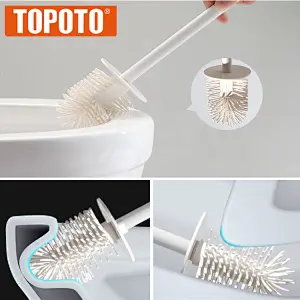 TOPOTO Hot Sale High Quality Household Wall Mount Toilet Brush Toilet Cleaner Brush Silicone Toilet Brush