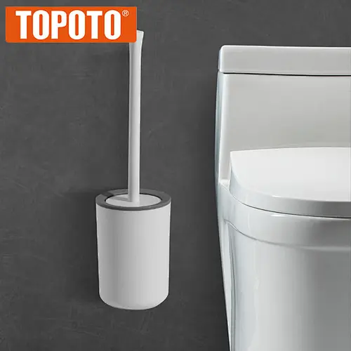 TOPOTO Hot Sale High Quality Household Wall Mount Toilet Brush Toilet Cleaner Brush Silicone Toilet Brush