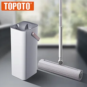 TOPOTO Thickened Mop Head Telescopic Clean Hand Free Pva Spin Magic Mops New Pva Mop With Bucket