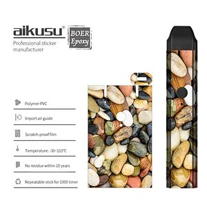 Custom designs die cut 3M protective wrap skin electronic cigarette sticker for Caliburn electronic cigarette fruit stickers