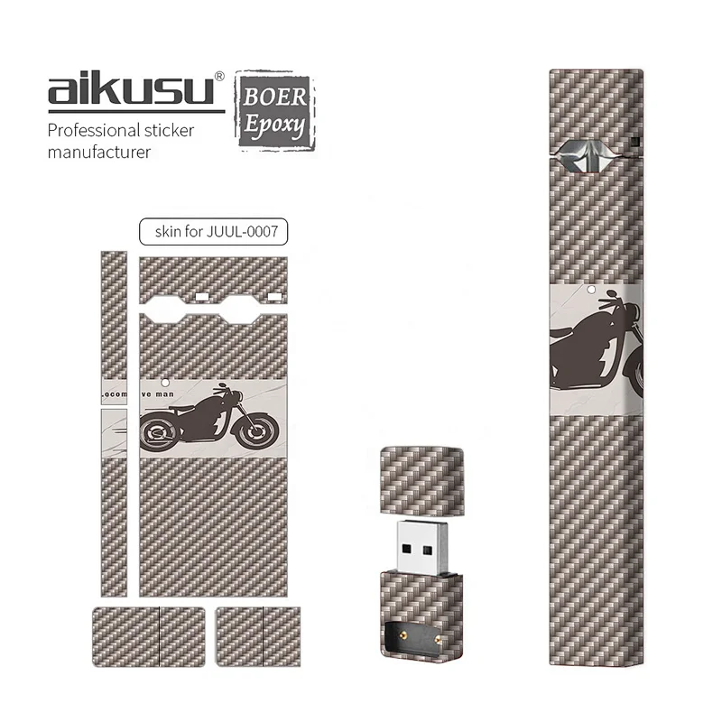 aikusuカスタムスタイル電子タバコステッカー保護ステッカーJULケース/デカール/ラップ/スキン/ステッカー