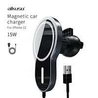 15W Mag safe wireless charger magnetic phone car holder airvent magnet adsorbable car mount charger for iphone 12 pro