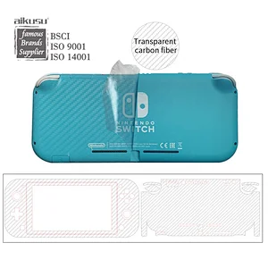 aikusu Wholesale lower price real carbon fibre nintendo switch lite console skins sticker