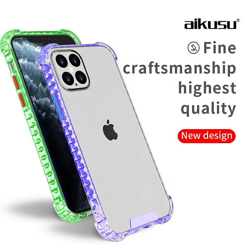 aikusu new product ideas 2021 clear blue phone case for iPhone 12