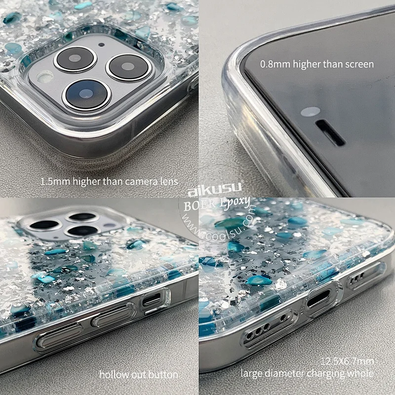 Boerエポキシ新しい2020トレンド製品ケースiphone12 11SE深セン電話ケース用リバーストーン