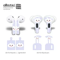 aikusu DIY cute cartoon earphone protective skin sticker for airpods pro earphones cover accessories