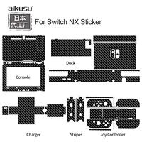 aikusuビデオゲームプレーヤーはニンテンドーNXコンソールカスタムラベルビニールゲームステッカーに保護スキンステッカーを使用しました
