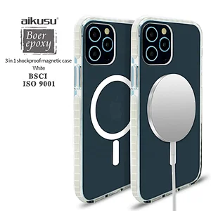 phone case 2021 wireless charger phone clear case for iphone 12 magsafe