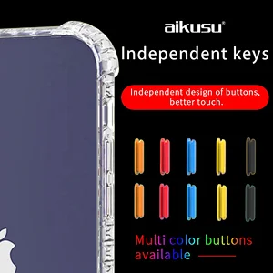 aikusu新製品のアイデア2021iPhone12用クリアブルー電話ケース
