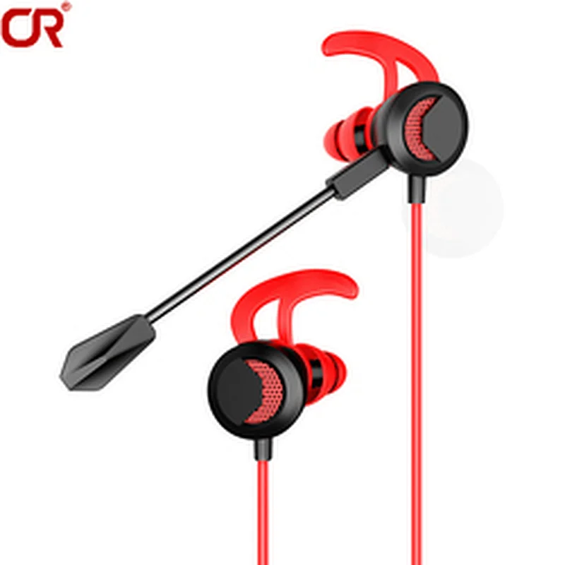 2019 New Crystal HD Sound Comfortable In-ear Gamer Headphones with Removeable Long MIC gaming headset
