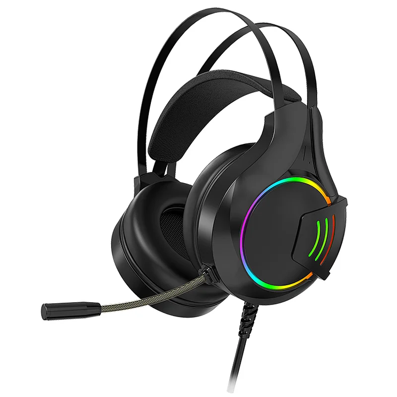 Hot selling Headset High Quality GH-09  Gaming Headphone With Adjustable RGB Headset LED Light headphones